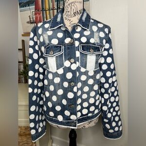 Brand New-Denim Collection - Miss Dottie Distressed Denim Jacket